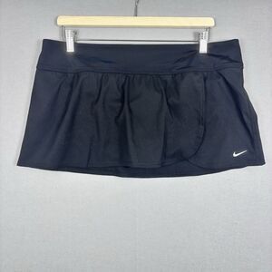 Nike Short Tennis Skirt Lined Black Front Thigh Slit Women’s Size XL Sheds Water